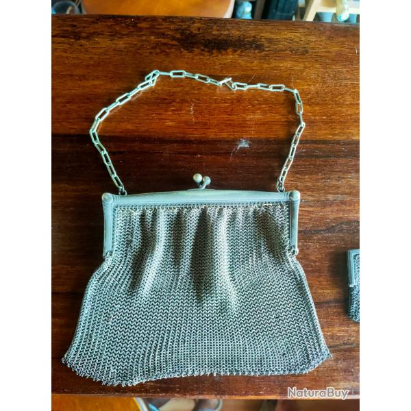 Porte monnaie en argent de 16 cm 1900