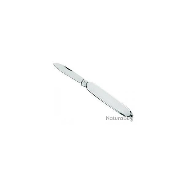 Canif FOX, lame acier 420, manche 8 cm inox, avec anneau bris�