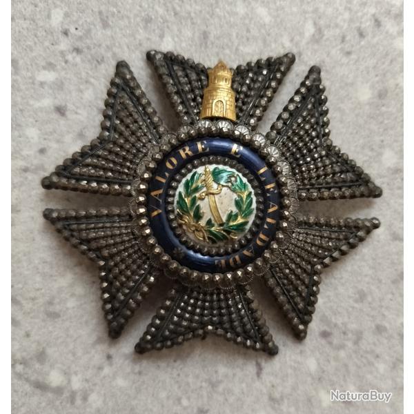 Plaque Commandeur Ordre Militaire  de la TOUR  et de l'�P�E.