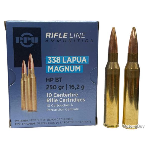 MUNITIONS PARTIZAN CALIBRE 338 LAPUA MAG HP BT 250gr - 16.2g x10
