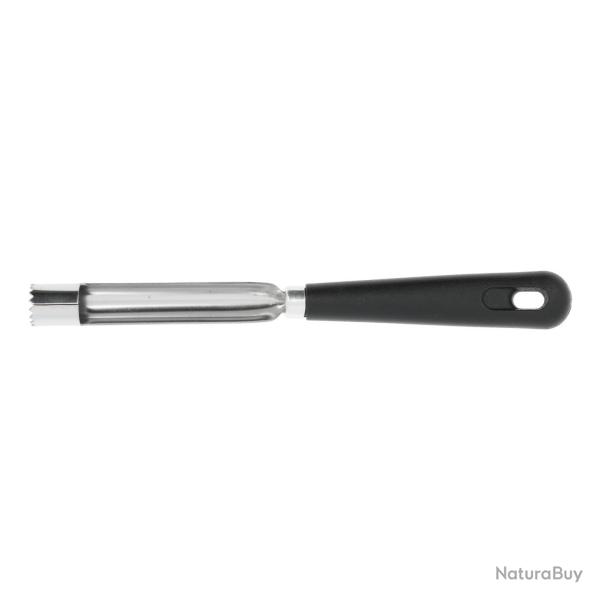 VIDE POMME ET ANANAS INOX MANCHE PLASTIQUE NOIR 20 MM