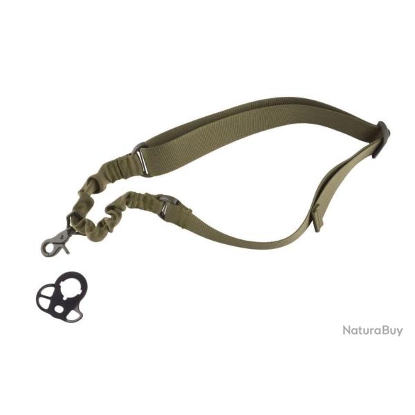 Sangle Tactique 1 Point Bungee avec Delta Ring - Olive - GFT
