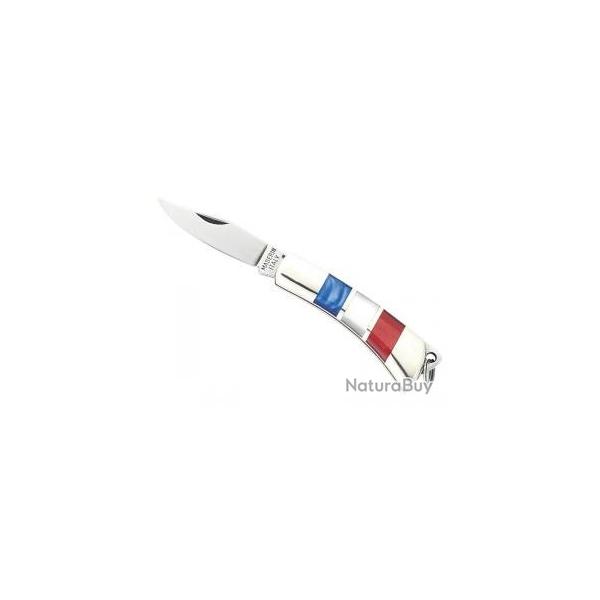 Canif bijou MASERIN, lame inox, manche 40 mm � drapeau fran�ais �, en coffret.