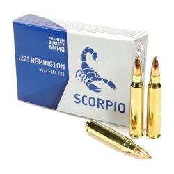 Munitions STV - Scorpio calibre 223 Rem FMJ 55Gr LOT DE 500