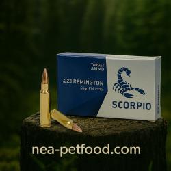 Munitions STV - Scorpio calibre 223 Rem FMJ 55Gr LOT DE 1000
