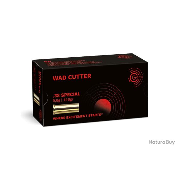 Munition Geco Wad Cutter 9.6g 146gr - Cal. 38 sp�cial x1 boite