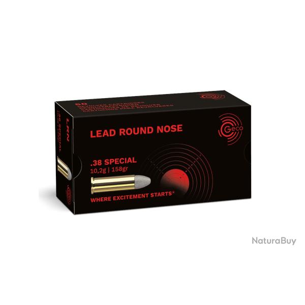 Munition Geco LRN 9.6g 146gr - Cal. 38 sp�cial x10 boites
