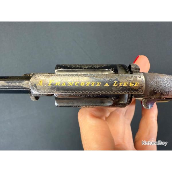 SUPERBE REVOLVER HAMMERLESS AUGUSTE FRANCOTTE � LIEGE cal 6mm VELODOG
