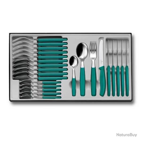 6.7834.24C1 Mnagre Victorinox 24 pices SwissClassic table vert