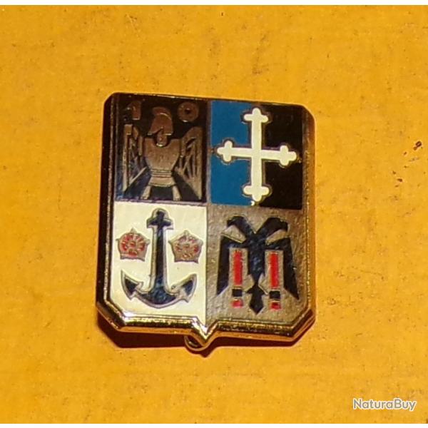 10� R�giment du G�nie, �mail, dos guilloch� ,�cu �cartel� � cuirasse, croix de Lorraine blanche, anc