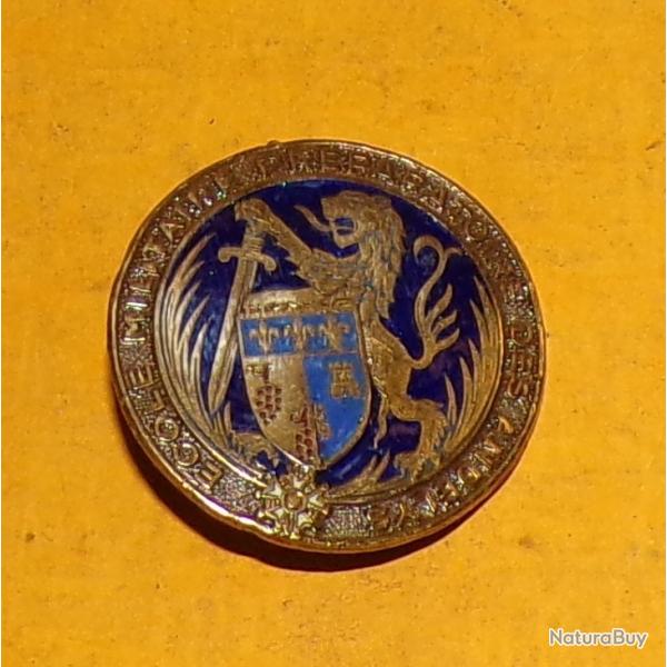 Ecole Militaire Pr�paratoire des ANDELYS, �mail, dos guilloch�, FABRICANT DRAGO PARIS  ,  HOMOLOGATI