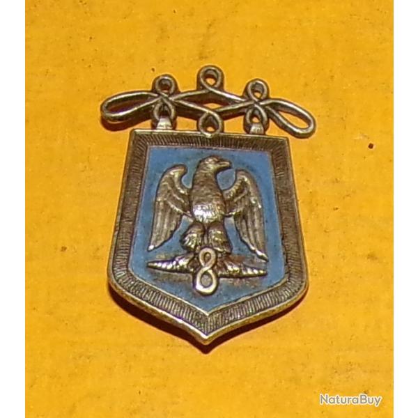 8� R�giment Hussards, �mail, guilloch�, bol�ro grav�, Drago � gauche , sabretache bleue bordure arge