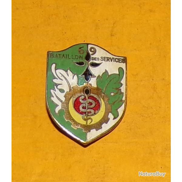 69� Bataillon des Services, �mail, dos lisse , FABRICANT DRAGO PARIS  ,  HOMOLOGATION 1255 , BON ETA