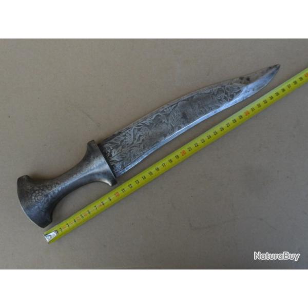 ancien couteau poignard sabre islamique ethnique ? jambiya grav� d�esse �l�phant ...