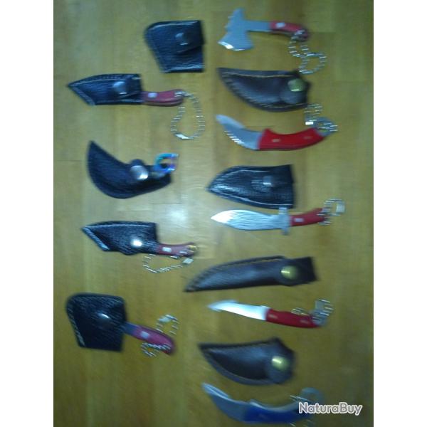 LOT 9 PETITS COUTEAUX ET HACHETES FONCTIONNEL