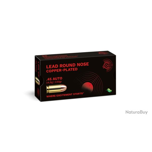 Munition Geco LRN CP 14.9g 230gr - Cal. 45 ACP x2 boites