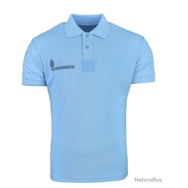 Polo Gendarmerie bleu Manches Courtes respirant COOLDRY avec velcro