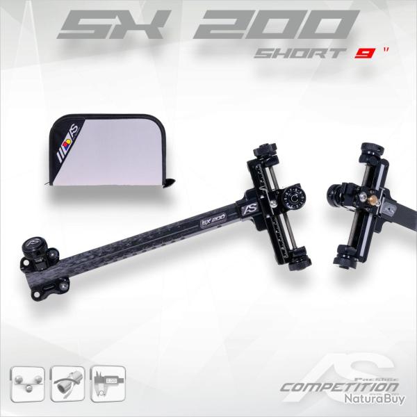 ARC SYSTEME - Viseur SX200 SHORT 9" DROITIER (RH) ARGENT
