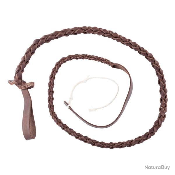 Flotte en Cuir Tress� Country Sellerie - 147 cm - R�sistante et Flexible - Contr�le Optimal du Fouet
