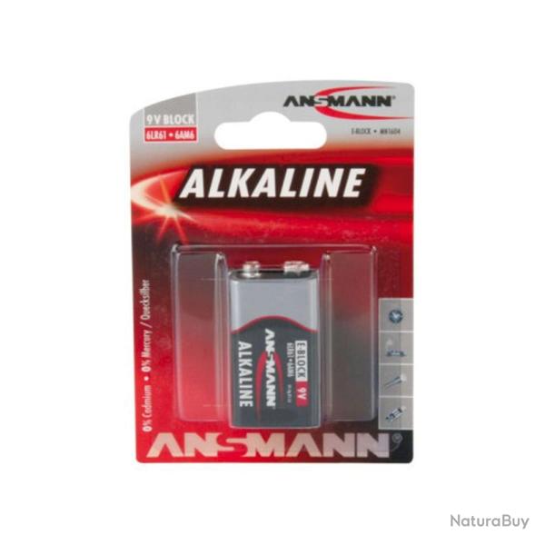 Pile Alcaline Ansmann 6LR61 9 Volts - Haute Performance - Longue Dur�e - Fiabilit� sur le Terrain LR