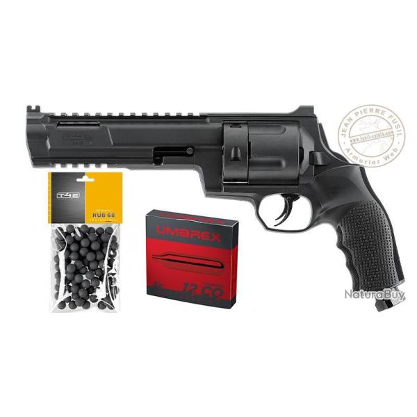 Pack revolver CO2 � balles de caoutchouc T4E TR 68 Gen2 - Cal.68 (16 Joules max)