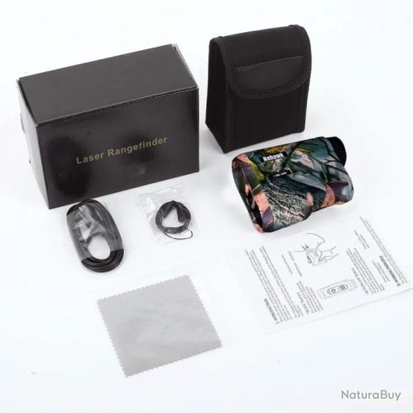 Tlmtre Laser 1000M 6.5x Camouflage *Enchre* Slope Flag-Lock Rechargeable Chasse Golf Nohawk