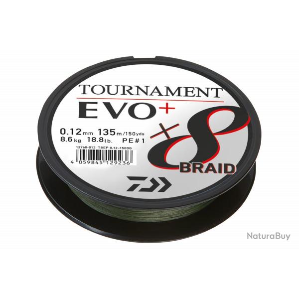 Tresse Daiwa Tournament X8 Evo 270 m 0.12