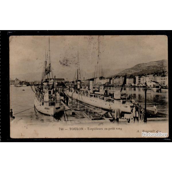 CPA -MARINE MILITAIRE - TOULON " - Torpilleurs au petit rang - N�3868