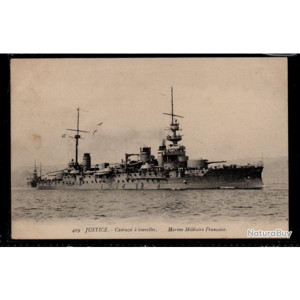 CPA -MARINE MILITAIRE -JUSTICE - Cuirasse a tourelles - N�3871