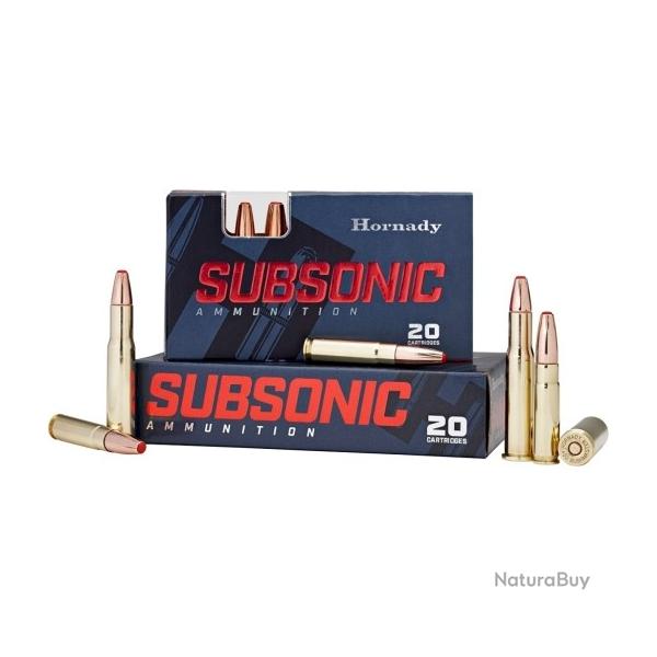 Munitions HORNADY cal.45-70 gvt sub-x subsonic 410gr par 60