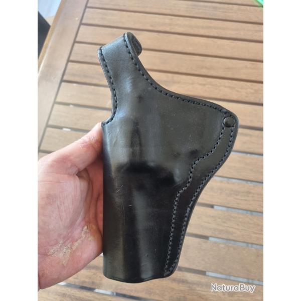 Holster ceinture cuir pour revolver .357 Magnum 4"