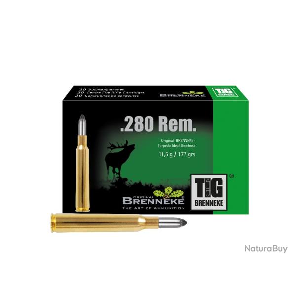 Cartouches BRENNEKE TIG Calibre 280 Rem 177 Gr/11,5 Gr (Boite de 20)