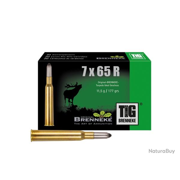 Cartouches BRENNEKE TIG Calibre 7x65R 177 Gr/ 11.5 G (Boite de 20)