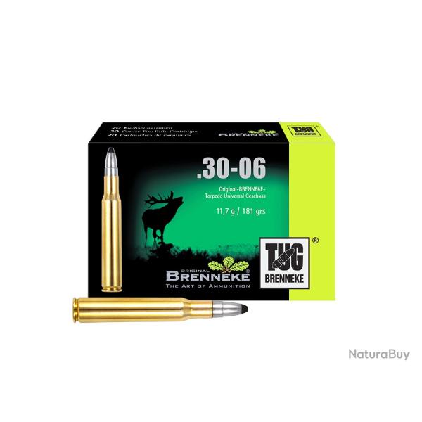 Cartouches BRENNEKE TUG Calibre 30.06 181 Gr/ 11.7 G (Boite de 20)