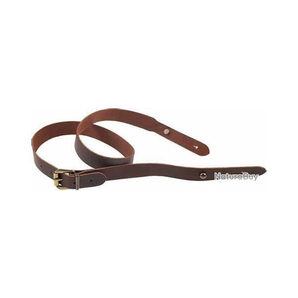 Bretelle Plate En Cro�te De Cuir A Boutons - JANUEL