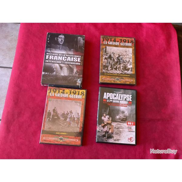 Lot de sept DVD guerres mondiales, pas de prix de r�serve