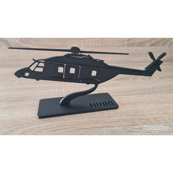 Silhouette / maquette decorative hlicoptre NH90 impression 3D