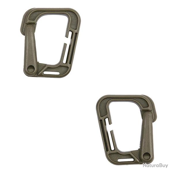 Lot de 2 mousquetons grimloc 101 inc Coyote