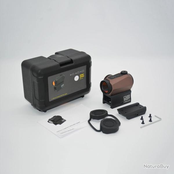 Viseur Point Rouge R5 1x20mm 2 MOA Rflexe tanche Holographique Montage Picatinny Chasse Champagne