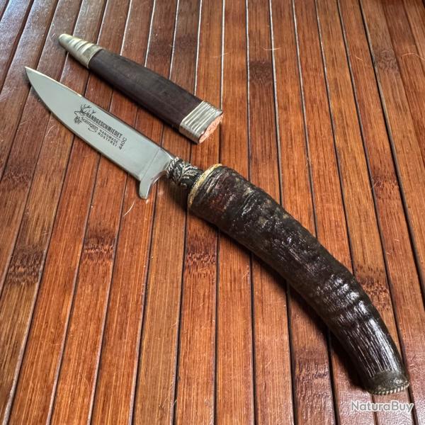 BEAU COUTEAU DE BOTTE VINTAGE TRADITIONNEL ALLEMAND NICKER ARTISANALE FAIT MAIN A SOLINGEN