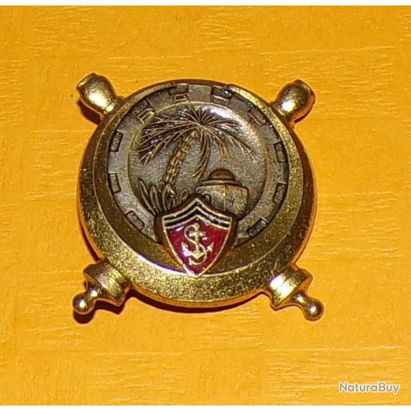 R�giment d'Artillerie Coloniale de TUNISIE, dos guilloch� argent�, croissant roue dent�e paysage nor