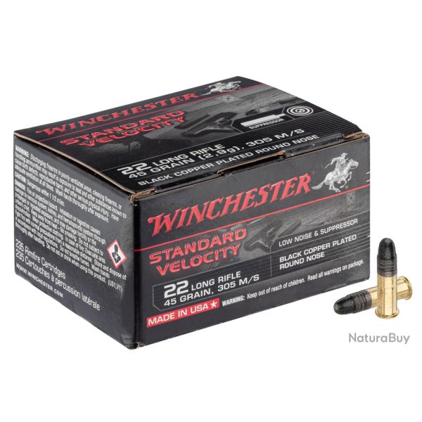 Cartouches  22LR Black Copper Plated Round Nose -  boite de 235