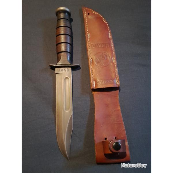 Ka-bar usmc vintage ann�e 801217 combat survie tactique bushcraft camps