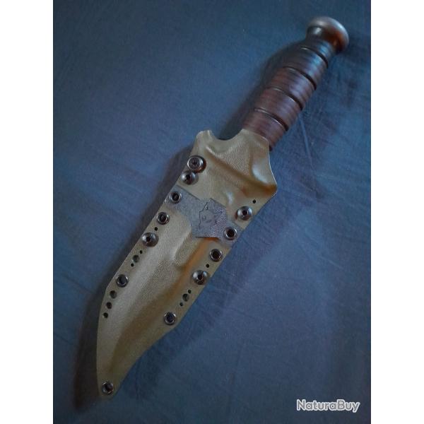 Ka-bar usmc 1217 Etuis kydex P-tac et systme de port clip ceinture Ka-bar couleur vert olive Neuf