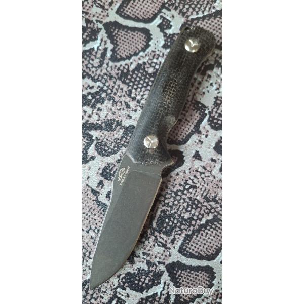 FREETIGER - Couteau lame fixe - Acier 8Cr14MoV - Manche Micarta - �tui Kydex