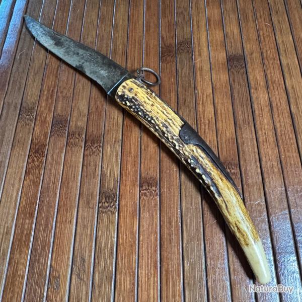 COUTEAU CORNILLON BOIS DE CERF PAR VITRY FR�RE A PARIS DEPUIS 1795 VERS 1850  XlX �me