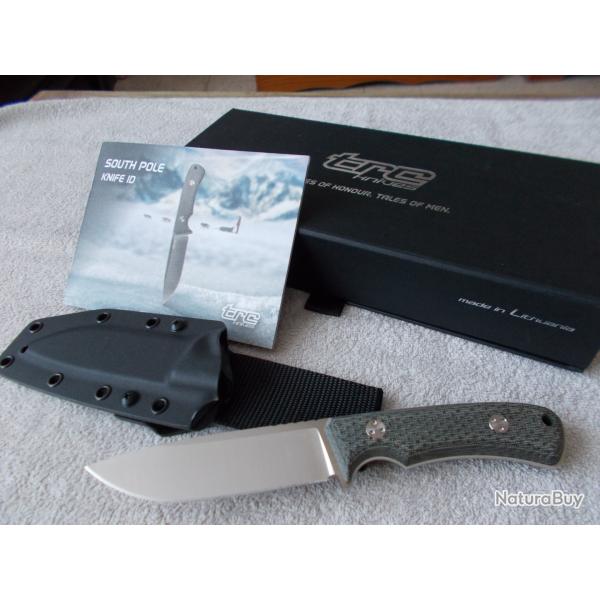 COUTEAU TRC KNIVES SOUTH POLE ACIER ELMAX / BUSHCRAFT/CHASSE/NO CHRIS REEVE/ NO AL MAR