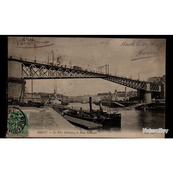 CPA - Marine Militaire - " BREST "  Le Port Militaire le Pont National - N�3034