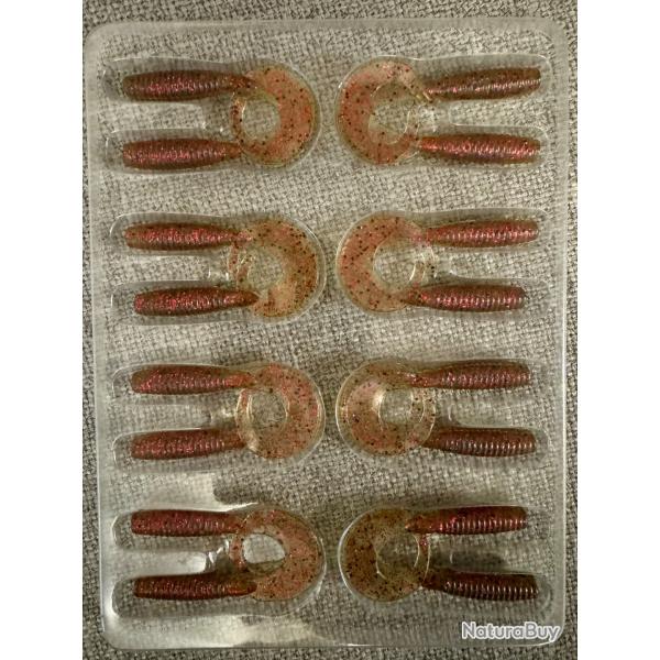 144 Leurres ron thompson grup curl tail olive red 5,5cm 1,8gr