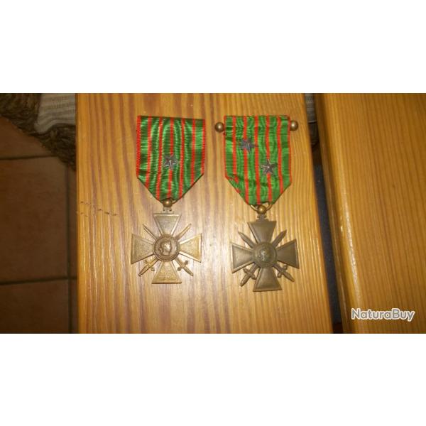 croix de guerre 14/18 1915 et 1916
